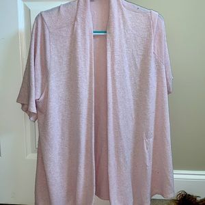Baby pink shirt sleeve cardigan